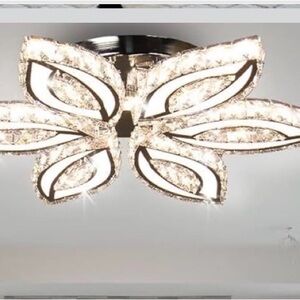 20" Modern Crystal Chandelier Ceiling Light Pendant Light